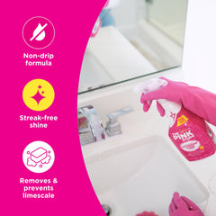 Stardrops Bathroom Foam aplicado en azulejos dejando superficie más fácil de enjuagar