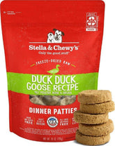 Stella & Chewy's empaque frontal Duck Duck Goose muestra alta proteína