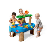 Step2 front view showing vibrant rainforest table and stable base, encourages social play