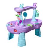 Step2 front view of water table showing unicorn theme and play surface benefits