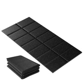 Stepwaver alfombra plegada mostrando tamaño compacto y fácil almacenamiento