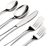 Stilloye flatware front packaging showing full 30-piece set and neat presentation