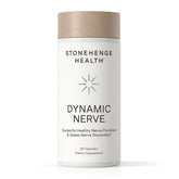 Stonehenge Health bottle front view showing Dynamic Nerve label and benefits
