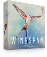 Stonemaier Wingspan box front showing cover art and game title, showcasing premium presentation