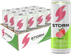 STORM lata frontal guayaba fresa mostrando diseño y frescura