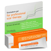 Strataderm front packaging showing clear 5g tube and benefits
