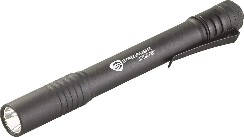 Streamlight Stylus Pro vista frontal mostrando diseño compacto y luz potente