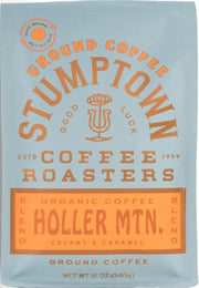Stumptown Holler Mountain frente del paquete mostrando marca y beneficio conveniencia