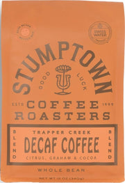 Stumptown Trapper Creek empaque frontal mostrando la bolsa y beneficios