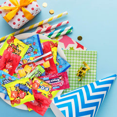 Sugaridge paletas y taffy cercanos para ver envolturas frescura