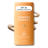 Summer Fridays frasco delantero mostrando diseño y tamaño práctico