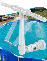 SUMMERBUDDY front view mounted on pump outlet showing sleek dual-spray benefit