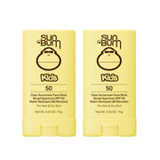 Sun Bum stick facial pack de 2 vista frontal práctico para niños