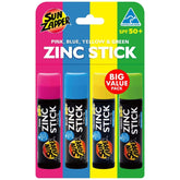 Sun Zapper vista frontal del pack rainbow mostrando las cuatro barras coloridas y su beneficio visual
