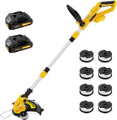 sunchers front view of trimmer showing compact body and handle, benefits portability