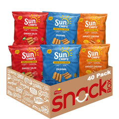 SunChips frontal del empaque mostrando variedad y porciones individuales