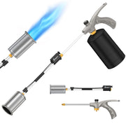 SuniqFyre torch front view showing full 30-inch shaft for safer reach
