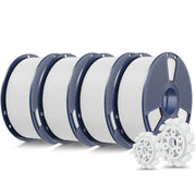 SUNLU white filament front pack view showing neat spools and quick setup benefit