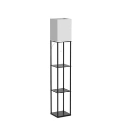 sunmory lámpara en salón iluminando y organizando libros y objetos