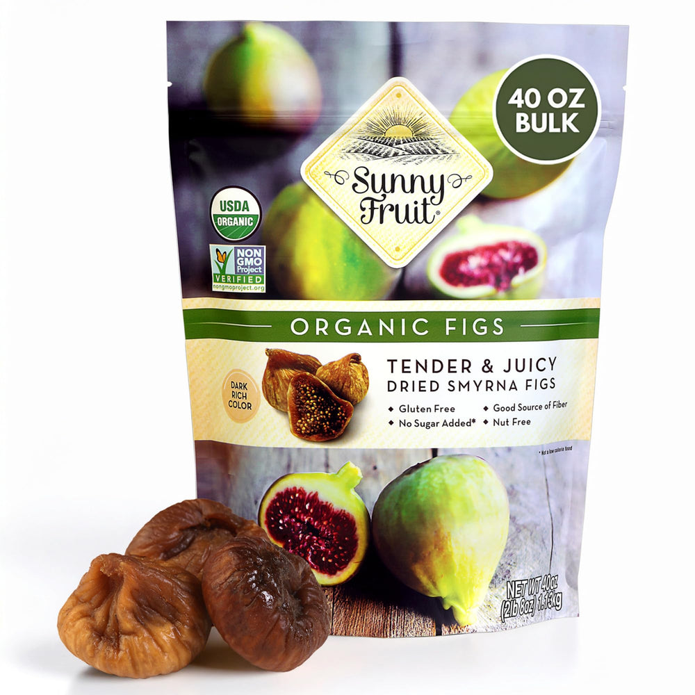 Sunny Fruit frente del empaque muestra bolsa a granel y frescura