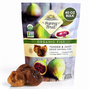 Sunny Fruit frente del empaque muestra bolsa a granel y frescura