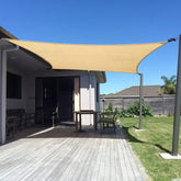 SUNNY GUARD front view showing clean rectangular sand shade for patio protection