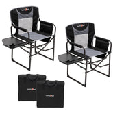 SUNNYFEEL vista frontal de la silla plegada con funda, fácil transporte y almacenamiento