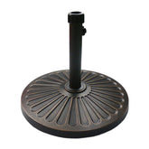 Sunnyglade front view of base showing antiqued bronze finish and stability