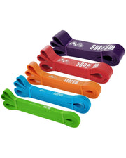 SUNPOW empaquetado frontal mostrando el set de 5 bandas y la bolsa, práctico para viajar
