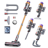 SunSare X7A Pro front view showing cordless stick and modern styling benefits easy storage