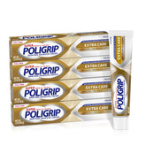 Super Poligrip frente del tubo mostrando etiqueta y cantidad, asegura identificación clara