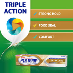Super Poligrip punta de control cercana para dosificar la crema sin desperdicio