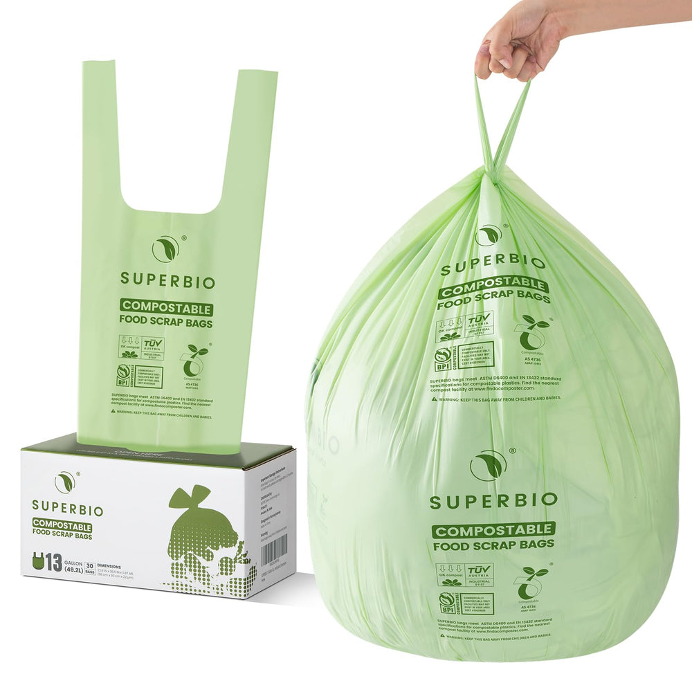 superbio empaque frontal mostrando rollo de 30 bolsas y beneficio práctico