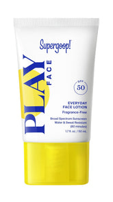 Supergoop! frente del envase mostrando SPF50 y acabado natural
