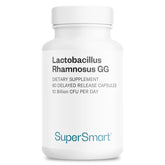 Supersmart front packaging showing bottle and benefits for gut balance