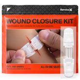 SurviveX kit front packaging showing compact emergency closure