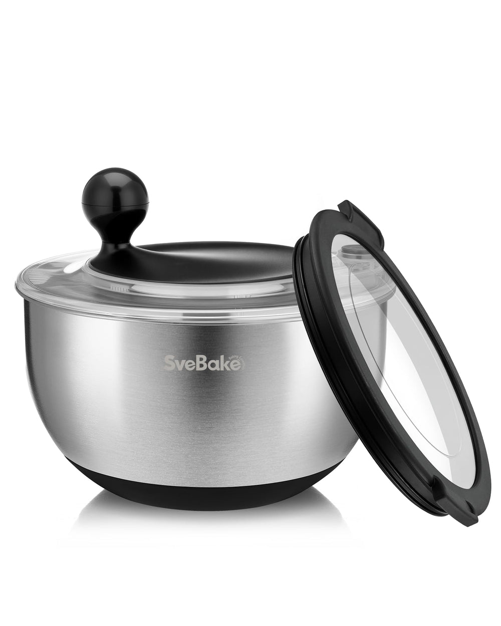 SveBake centrifugador frontal mostrando el cuerpo de acero, ahorro de espacio