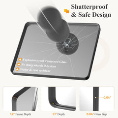Sweetcrispy frame edge detail showing durable black finish and corrosion resistance