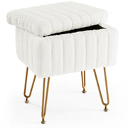 Sweetcrispy front view of ottoman showing plush seat and chic look, adds comfort
