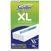 Swiffer paño x-large empaquetado mostrando cantidad y tamaño, limpieza rápida
