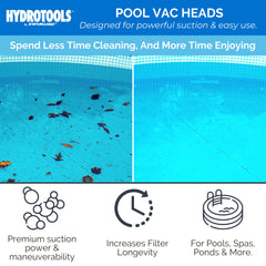 Swimline HydroTools primer plano de cerdas que aflojan suciedad para mejor succión