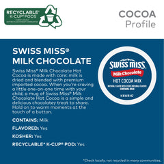 Swiss Miss taza humeante en mano que transmite calidez instantánea