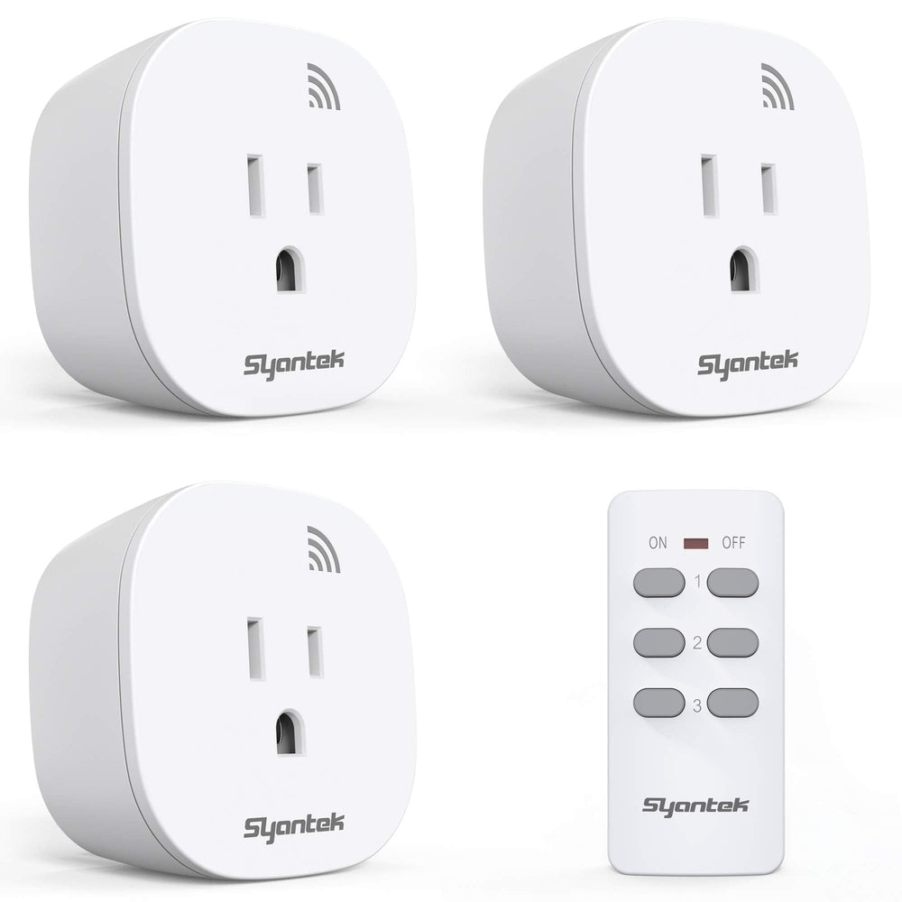 Syantek frontal del kit mostrando los tres receptáculos, control cómodo