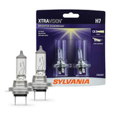 SYLVANIA H7 XtraVision front package showing product and benefits