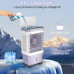 SYUDTY water tank with ice pack for extra chilly airflow
