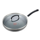 T-Fal sartén Onyx frontal con tapa mostrando acabado profesional y versatilidad