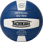 Tachikara front view of royal-white ball showing team colors and official look, durable choice