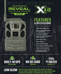 TACTACAM antenna and pre-installed SIM detail, fast multi-carrier connectivity