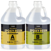 TAKIMO front packaging of one-gallon epoxy kit showing clear labeling and benefit