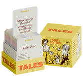TALES cartas familia frontal mostrando el estuche portátil y atractivo